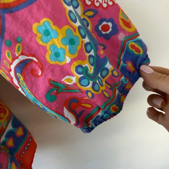 Talbots Multicolor abstract print babydoll blouse size XL - Picture 7 of 10